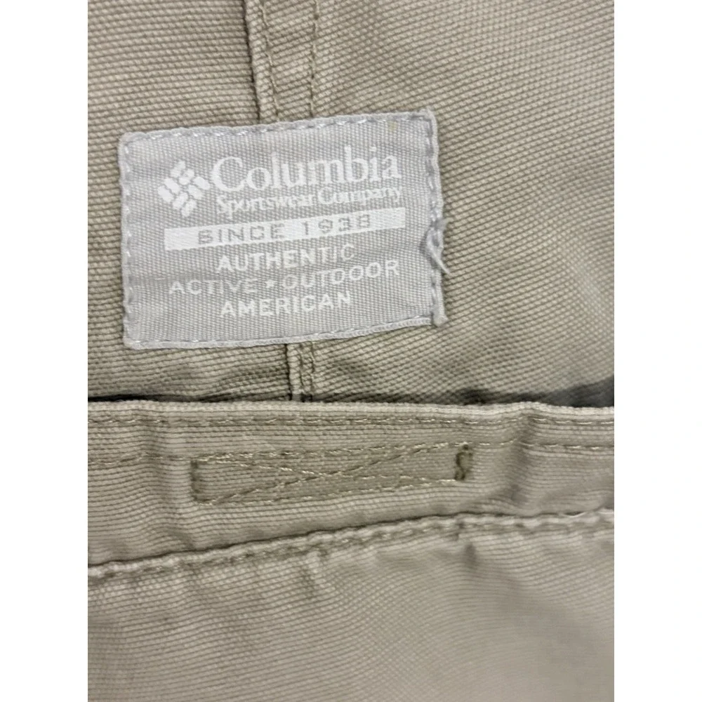 Columbia Men's Beige Cotton Hiking Outdoor Pants Size 38W 32L
